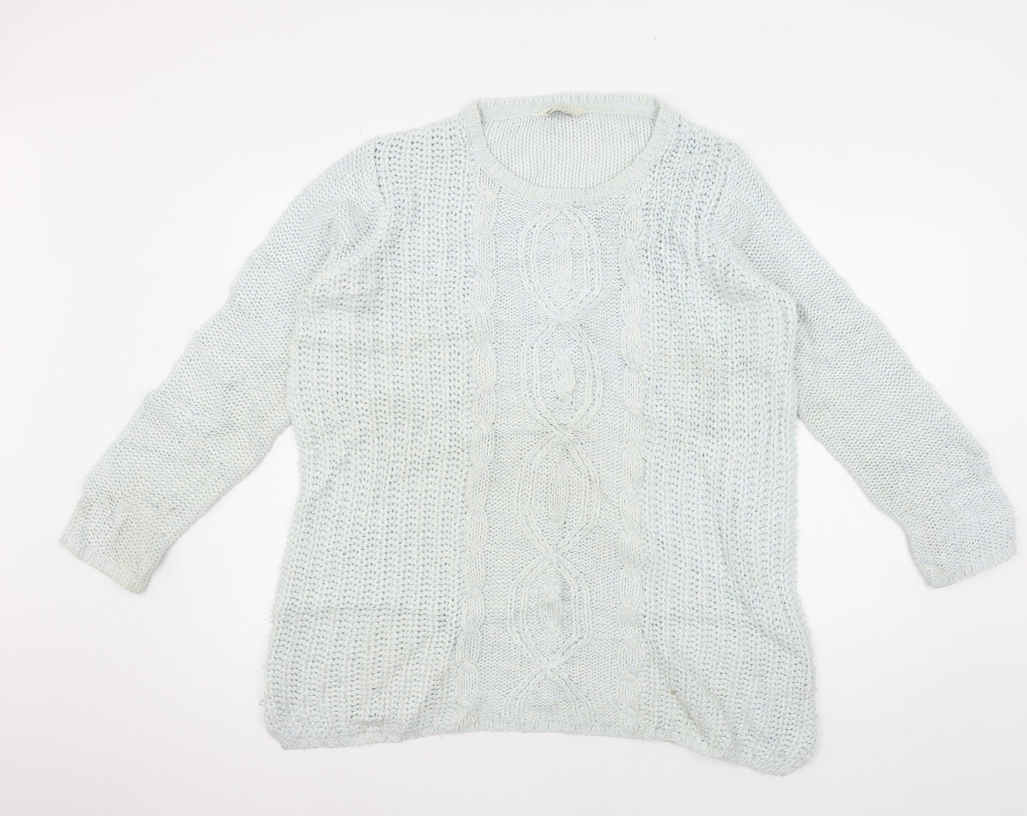 BHS Womens Blue  Knit Pullover Jumper Size 14