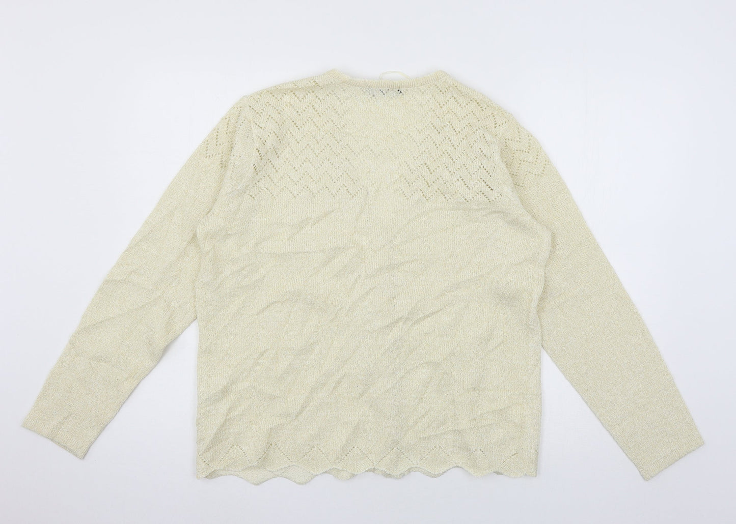 Bonmarché Womens Ivory  Knit Cardigan Jumper Size M
