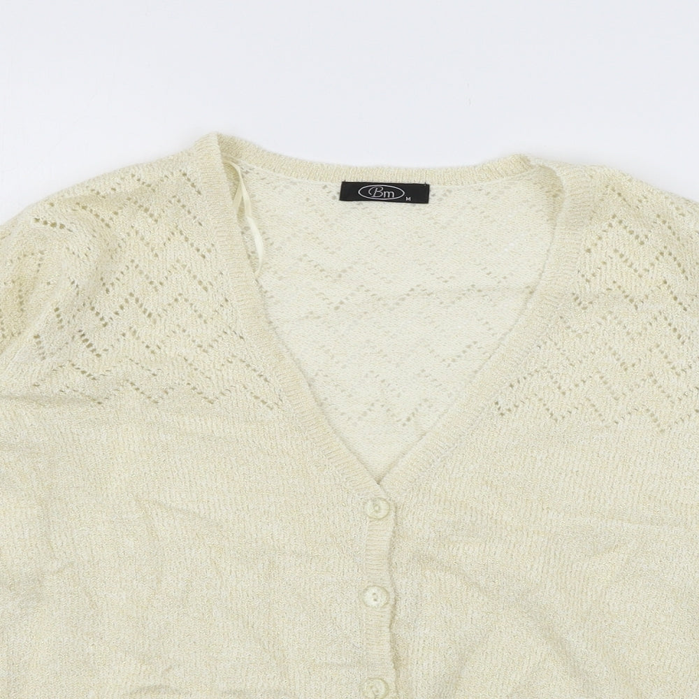 Bonmarché Womens Ivory  Knit Cardigan Jumper Size M