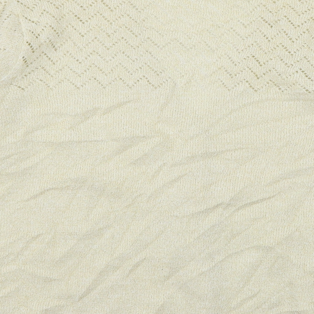 Bonmarché Womens Ivory  Knit Cardigan Jumper Size M