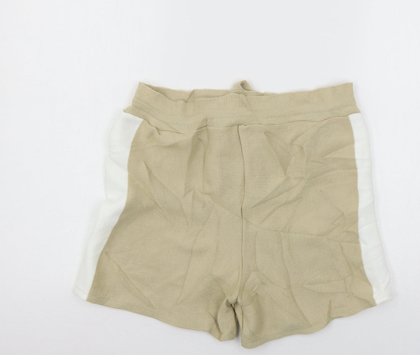 Boohoo Womens Beige  Knit Bermuda Shorts Size 8