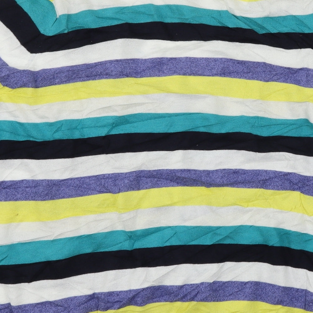Per Una Womens Multicoloured Striped Knit Cardigan Jumper Size 18