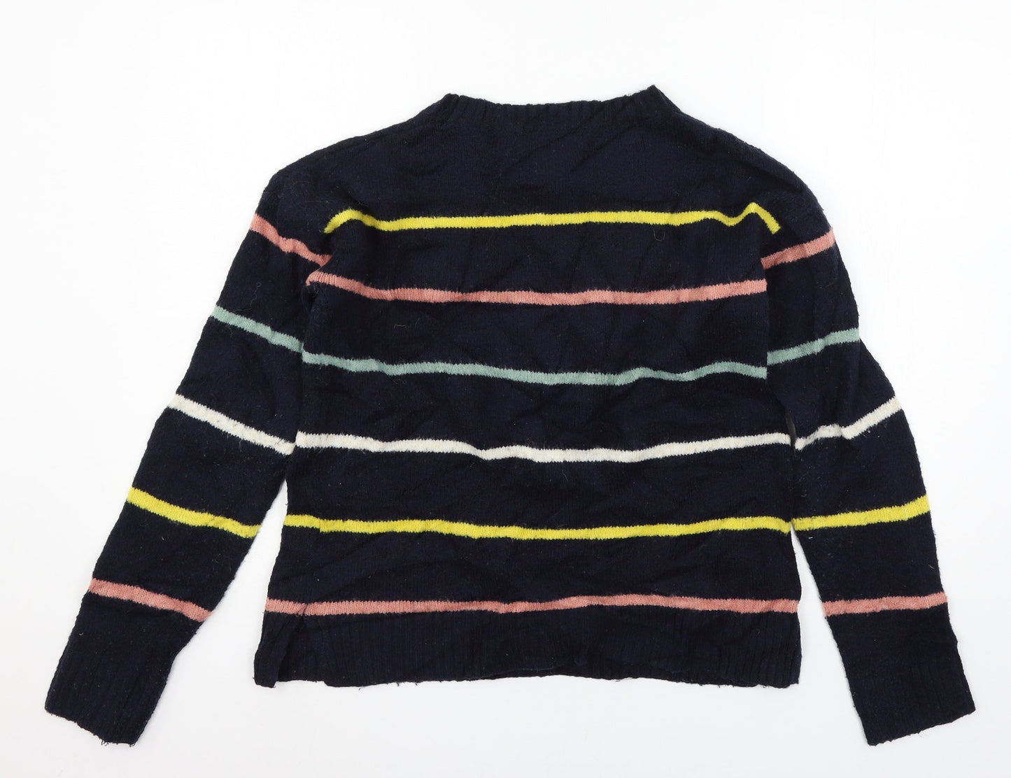 NEXT Womens Blue Striped Knit Pullover Jumper Size 8