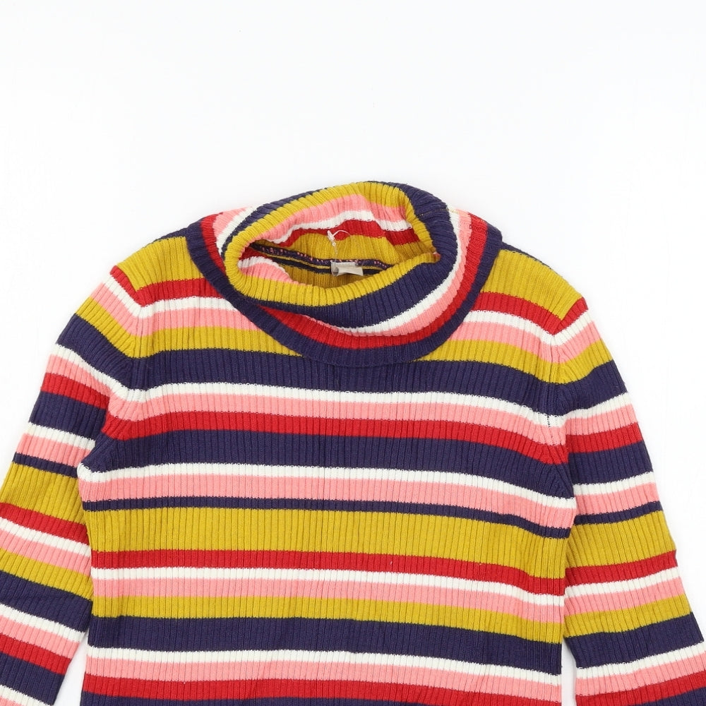 TU Girls Multicoloured Striped Knit Pullover Jumper Size 11 Years