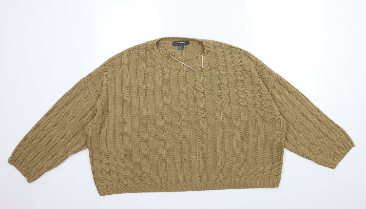Papaya Womens Brown  Knit Pullover Jumper Size 14