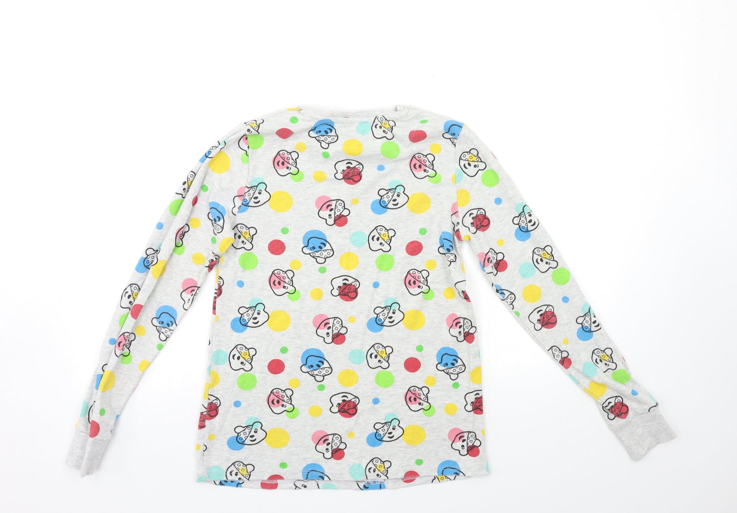 George Girls Grey Polka Dot  Basic T-Shirt Size 13-14 Years  - pudsey