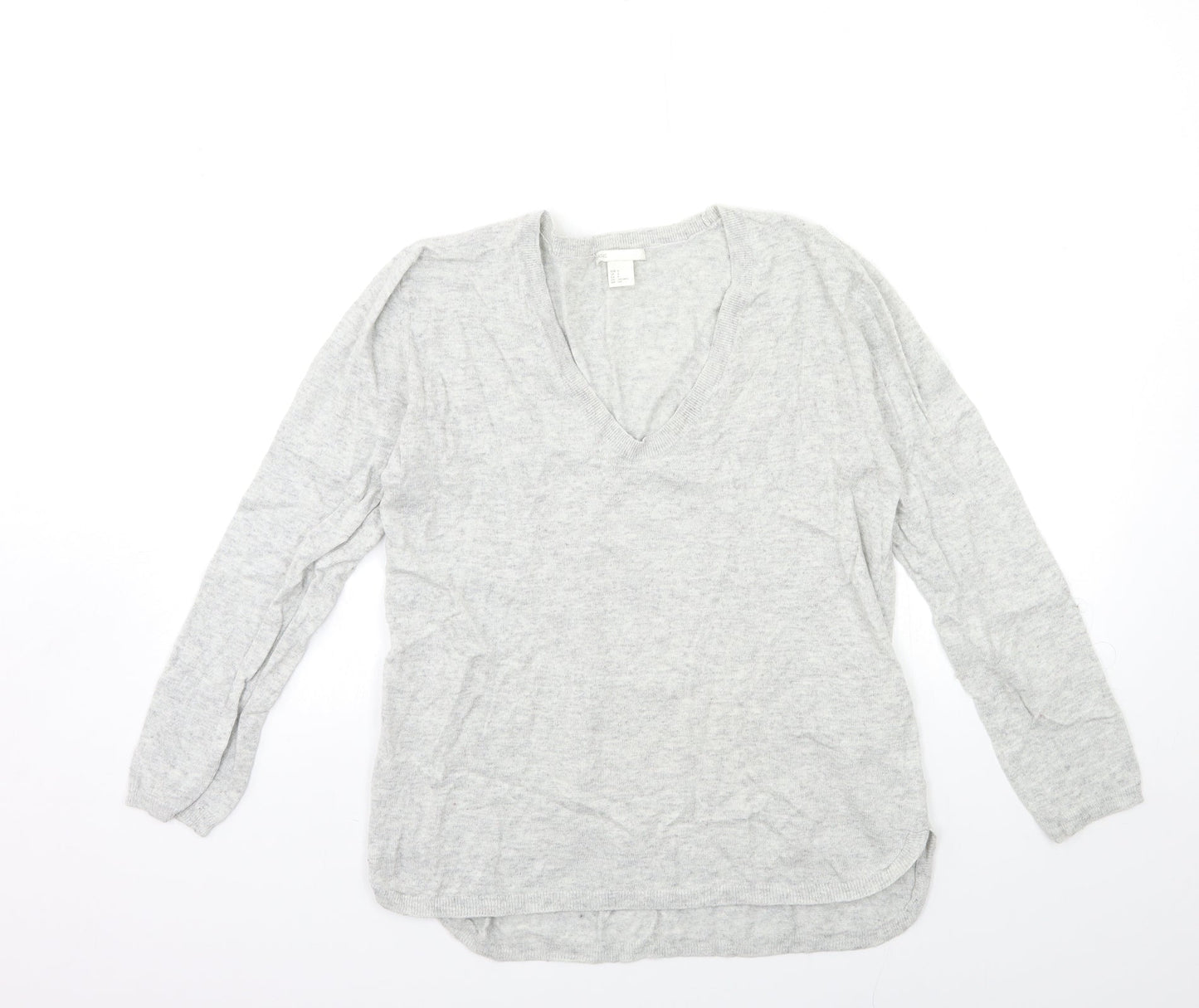 H&M Womens Grey  Knit Pullover Jumper Size S