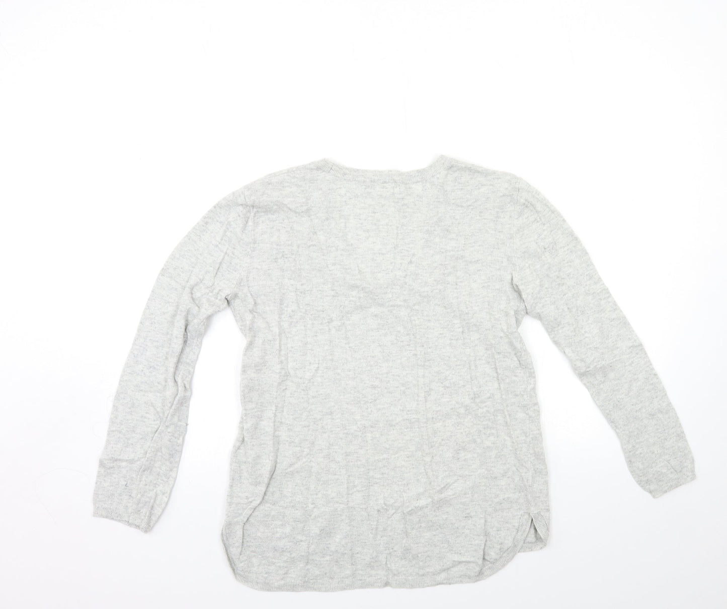 H&M Womens Grey  Knit Pullover Jumper Size S