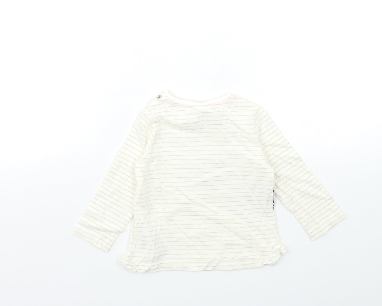 Disney Baby Beige Striped  Basic T-Shirt Size 3-6 Months  - DUMBO