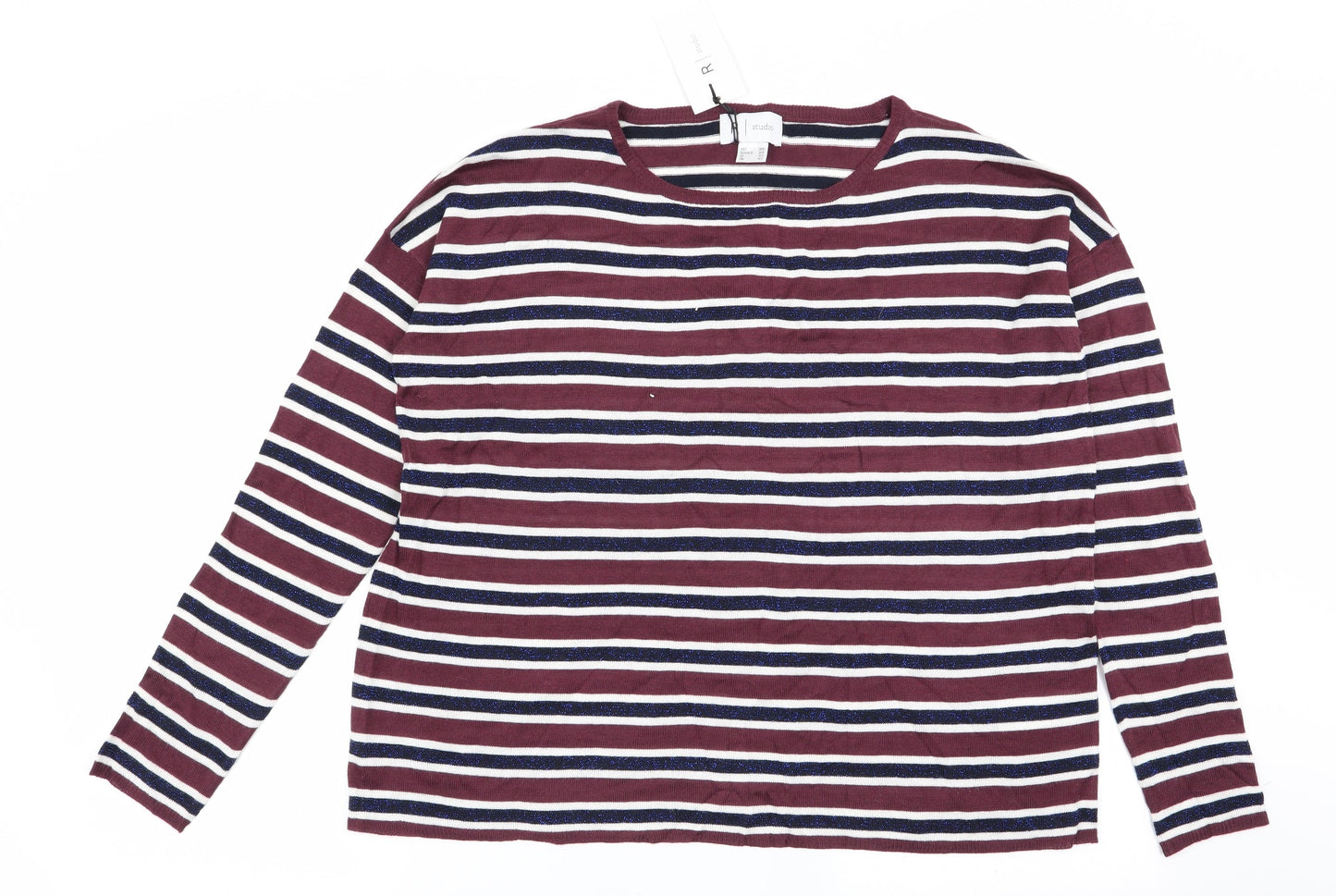 Studio Womens Multicoloured Striped  Pullover Jumper Size 10