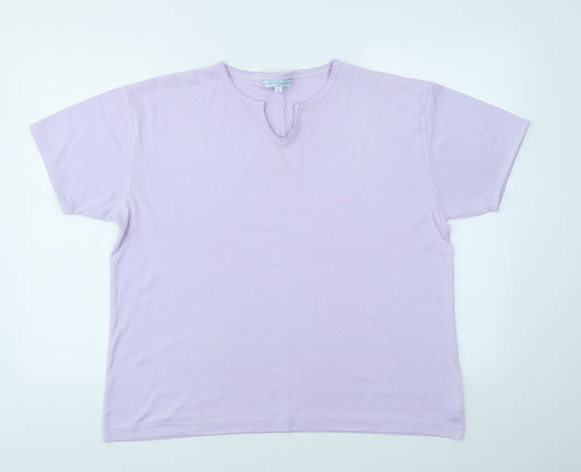ANTONIA Womens Purple   Basic T-Shirt Size 16