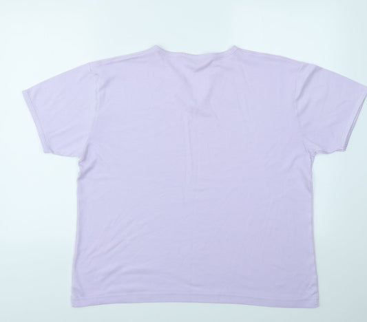 ANTONIA Womens Purple   Basic T-Shirt Size 16