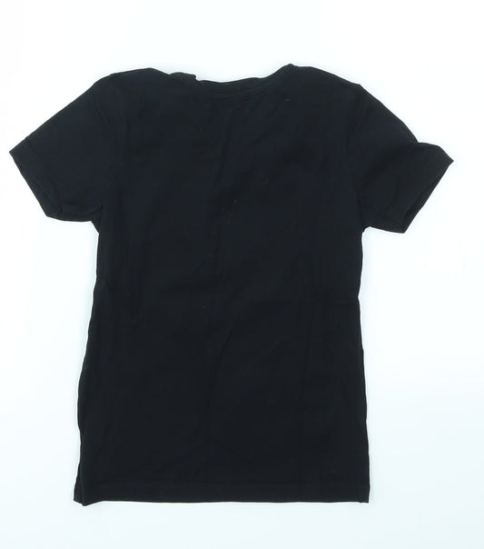 George Boys Black   Basic T-Shirt Size 5-6 Years
