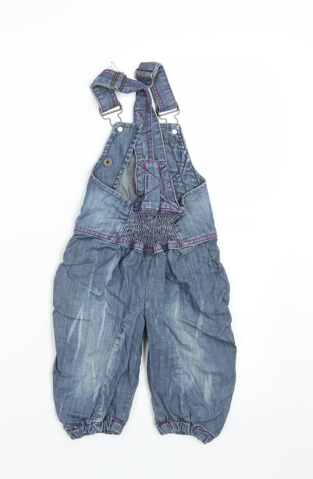 Molo Jean Girls Blue  Denim Dungaree One-Piece Size 3-6 Months