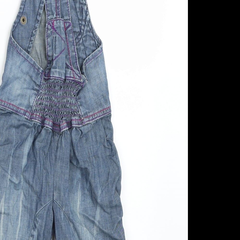 Molo Jean Girls Blue  Denim Dungaree One-Piece Size 3-6 Months