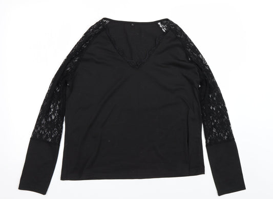 Preworn Womens Black   Basic T-Shirt Size L