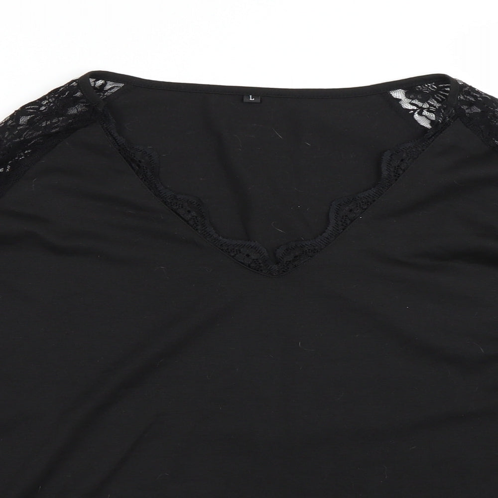 Preworn Womens Black   Basic T-Shirt Size L