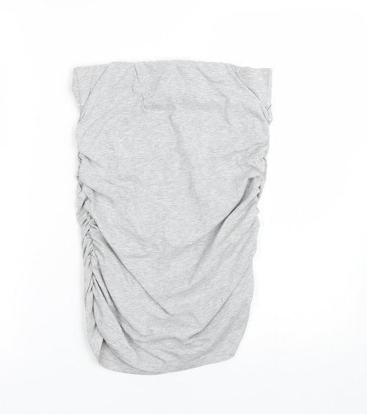Dorothy Perkins Womens Grey   Wrap T-Shirt Size 10
