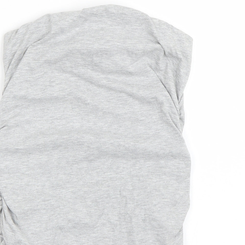 Dorothy Perkins Womens Grey   Wrap T-Shirt Size 10