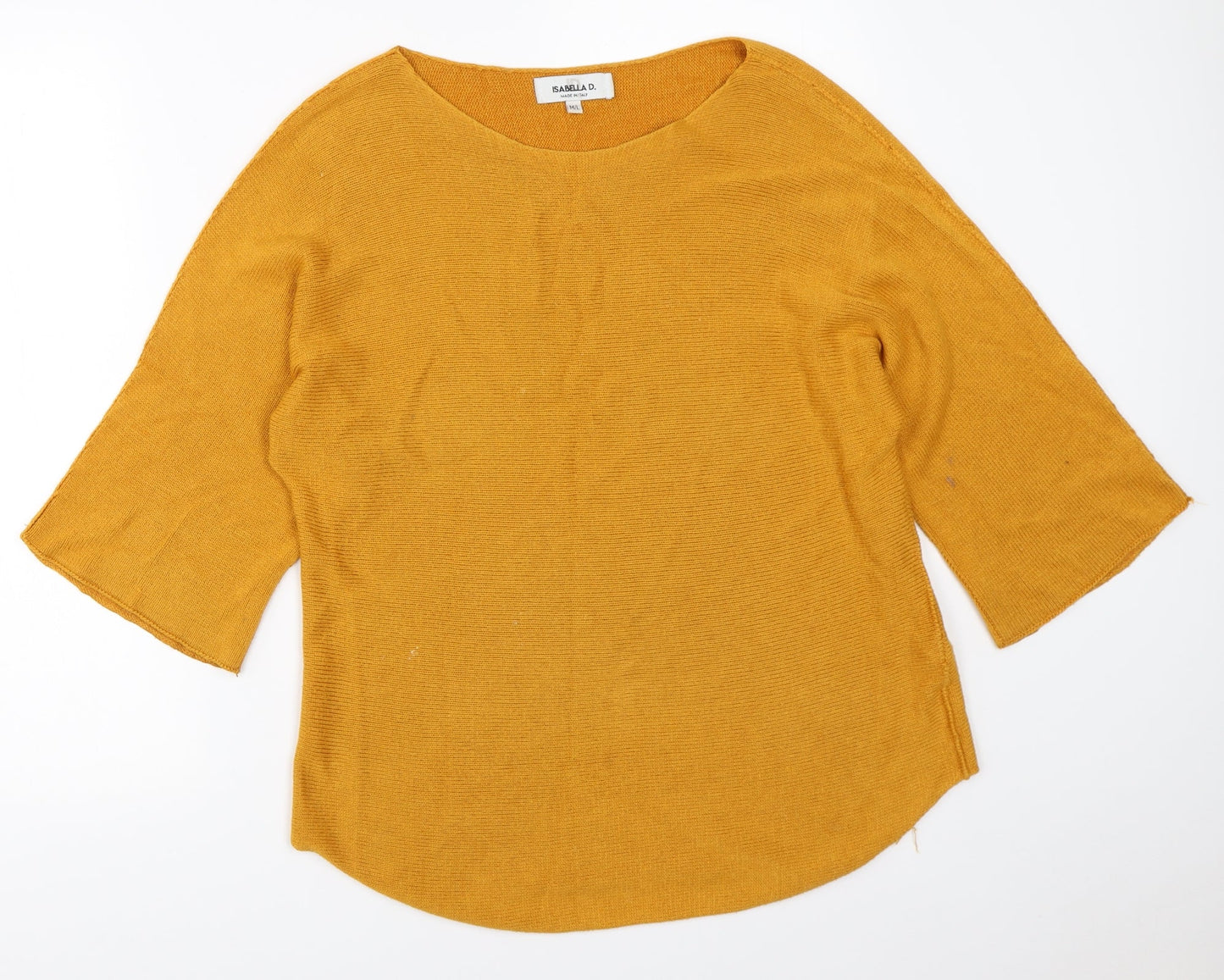 Isabella D Womens Yellow   Pullover Jumper Size M