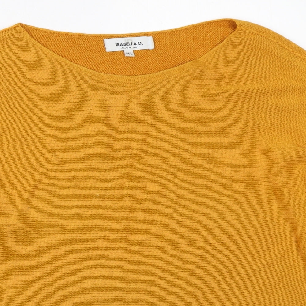Isabella D Womens Yellow   Pullover Jumper Size M