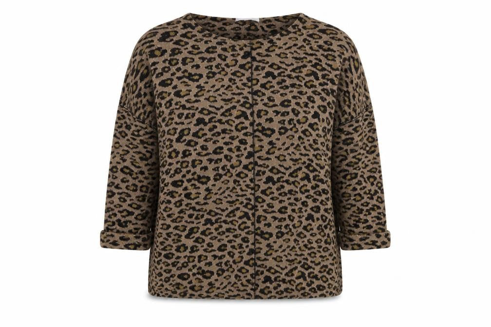 Per Una Womens Beige Animal Print  Pullover Jumper Size 18