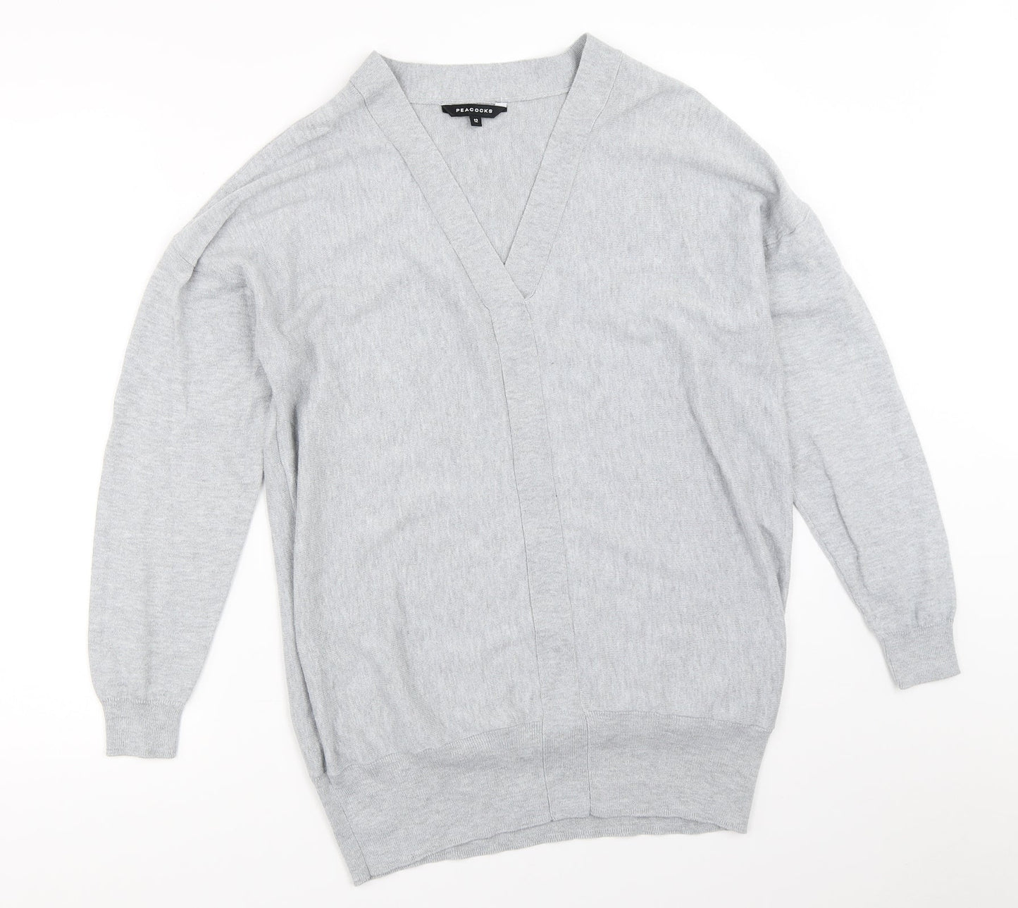 Peacocks Womens Grey   Pullover Jumper Size 12