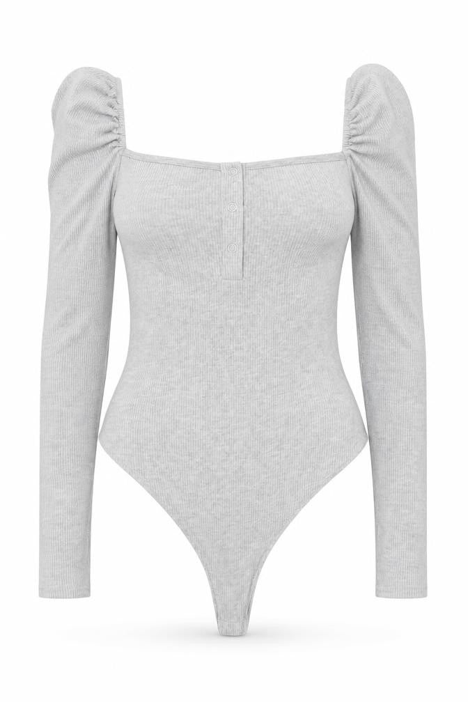 PRETTYLITTLETHING Womens Grey   Leotard One-Piece Size 6