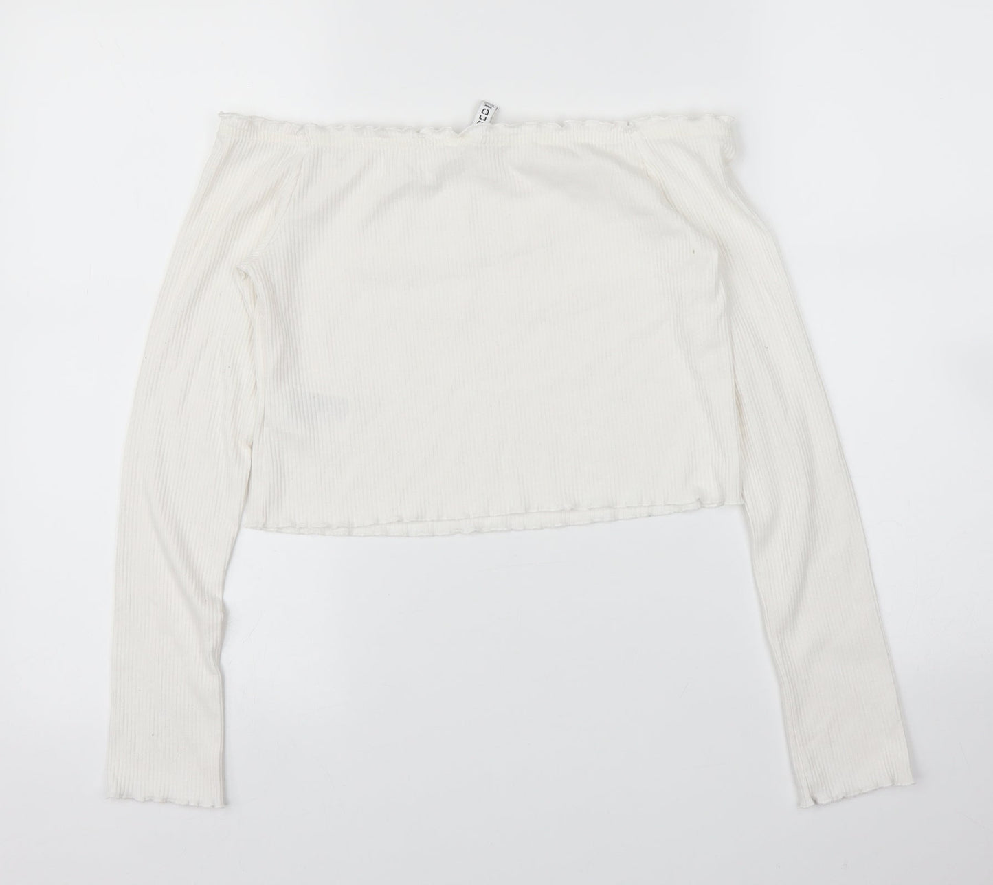 H&M Womens White   Cropped Blouse Size M