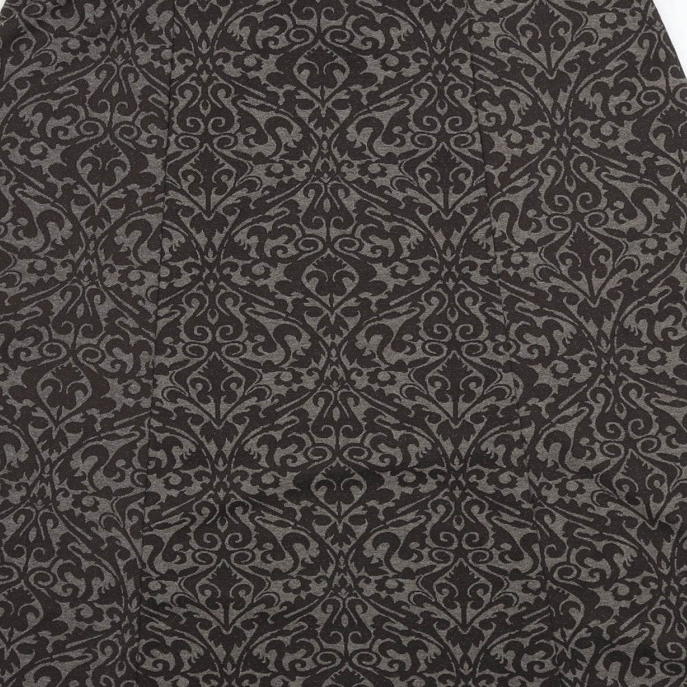 Profile Womens Brown Floral  A-Line Skirt Size 32 in