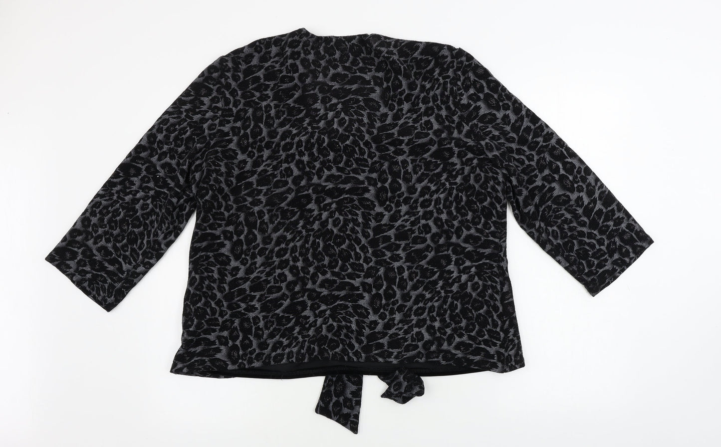 Roman  Womens Black Floral  Pullover Jumper Size XL