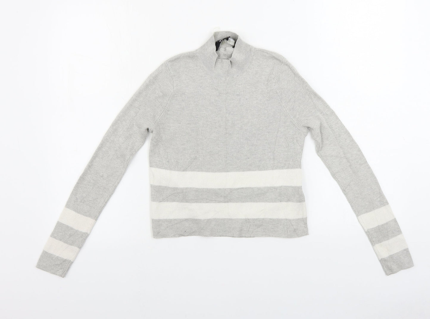 New Look  Girls Grey Striped  Pullover Jumper Size 11-12 Years
