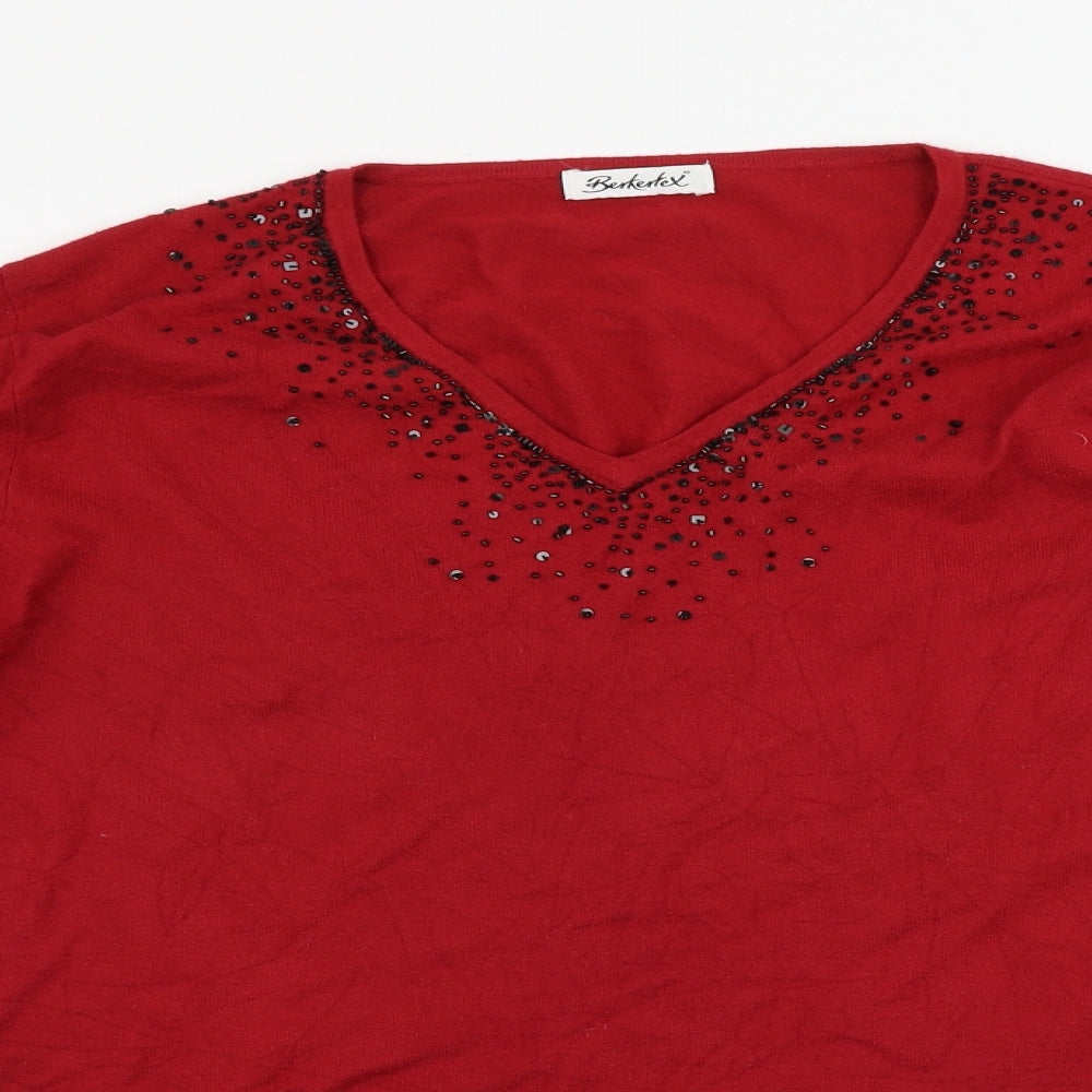Berkertex  Womens Red   Pullover Jumper Size 18