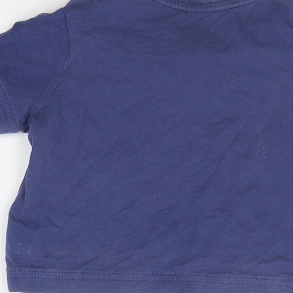 Mothercare Baby Blue Geometric  Basic T-Shirt Size 6-9 Months