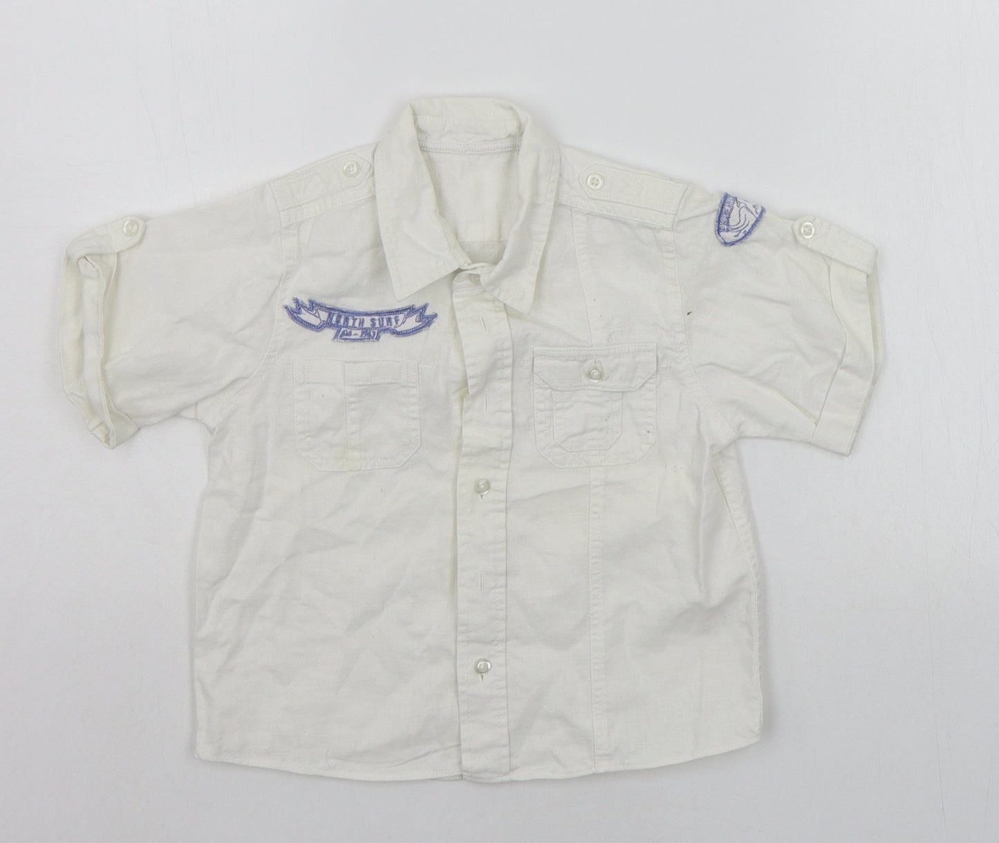 Matalan Boys White   Basic Button-Up Size 18-24 Months