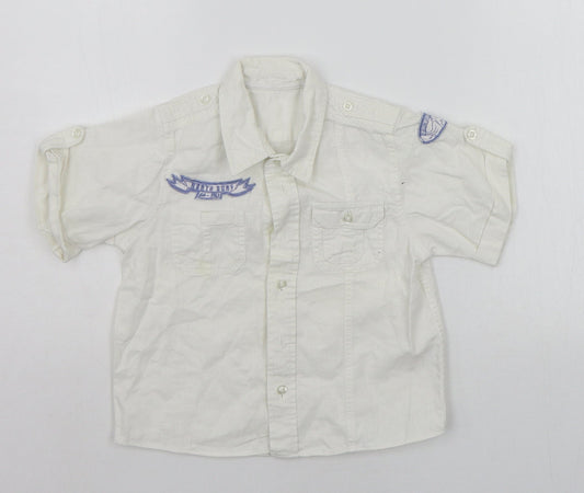 Matalan Boys White   Basic Button-Up Size 18-24 Months