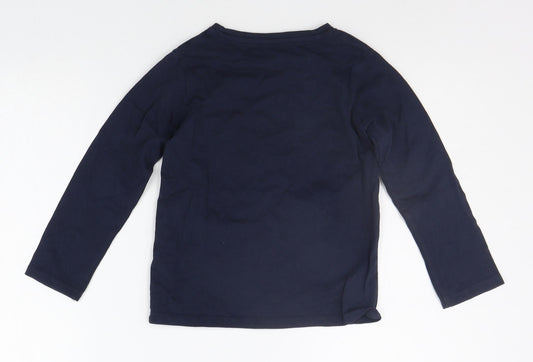 Nutmeg Boys Blue Geometric  Basic T-Shirt Size 5-6 Years
