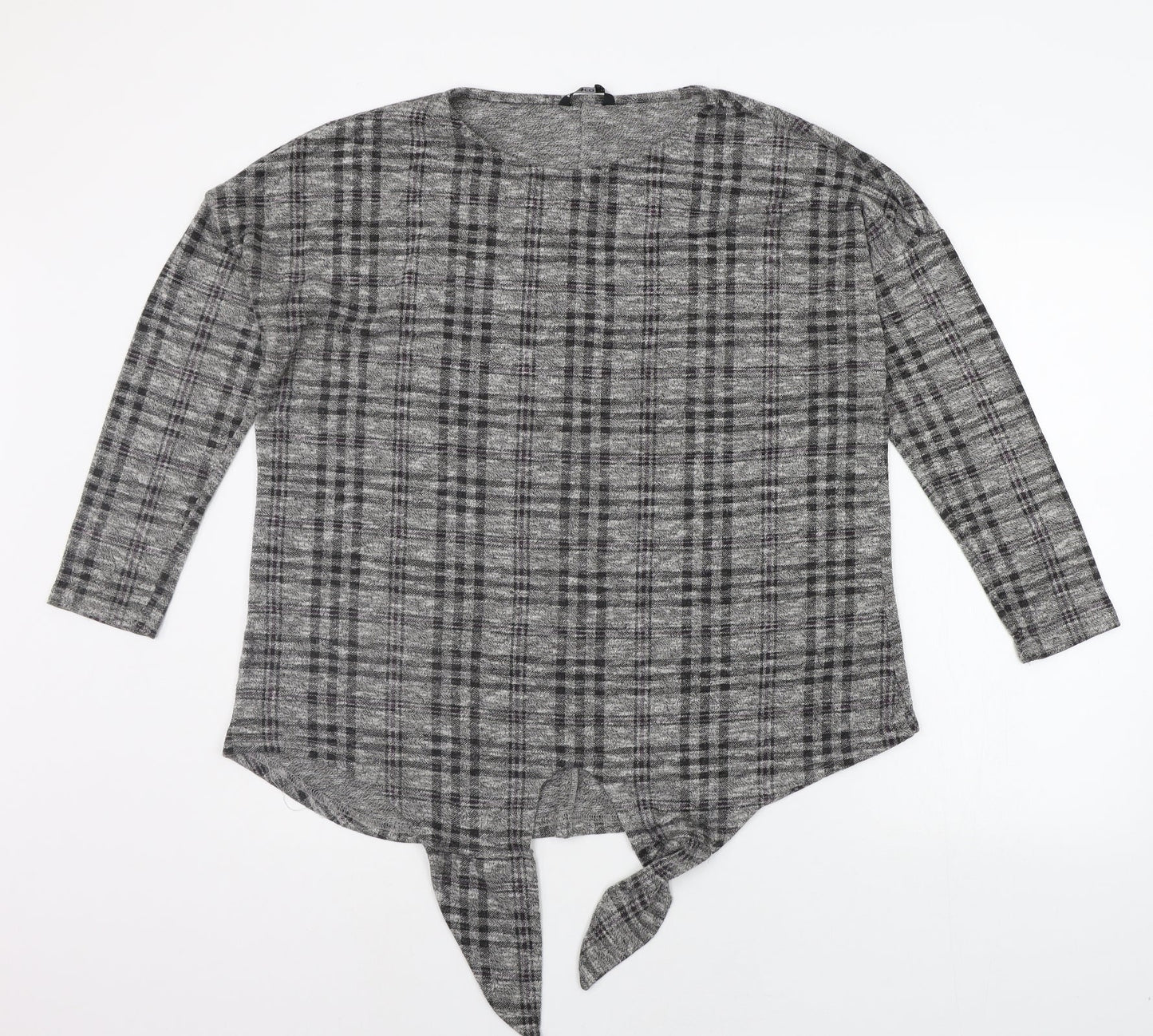 pEP&CO Womens Grey Check  Pullover Jumper Size 16