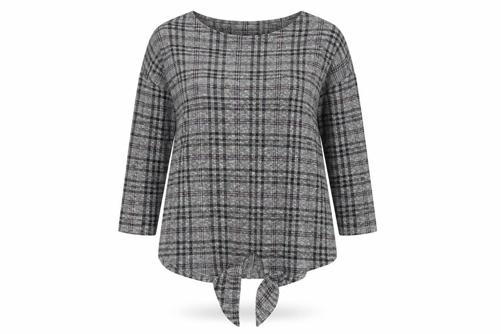 pEP&CO Womens Grey Check  Pullover Jumper Size 16