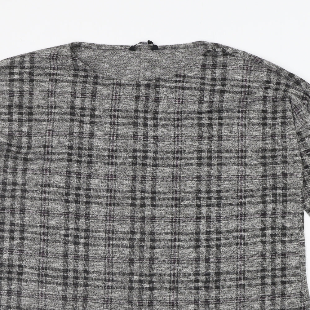 pEP&CO Womens Grey Check  Pullover Jumper Size 16