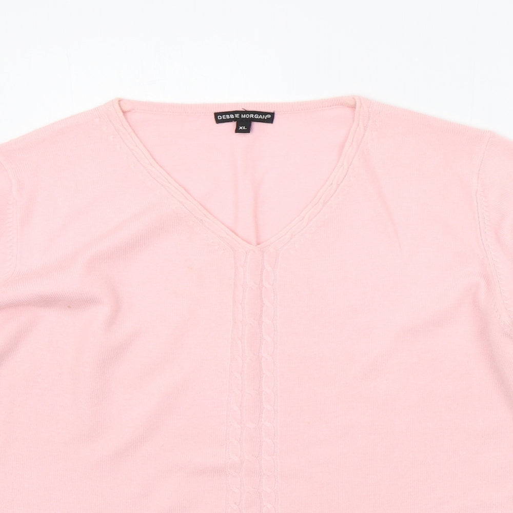 Debbie Morgan Womens Pink   Pullover Jumper Size XL