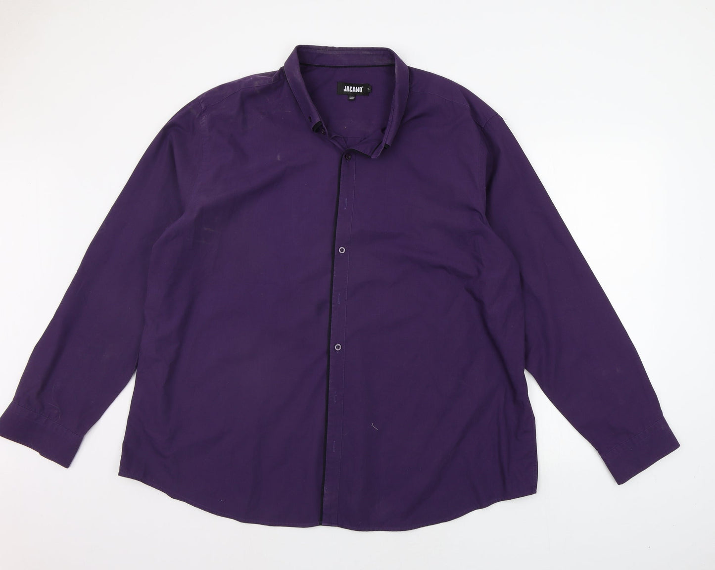 Jacamo Mens Purple Houndstooth   Button-Up Size XL