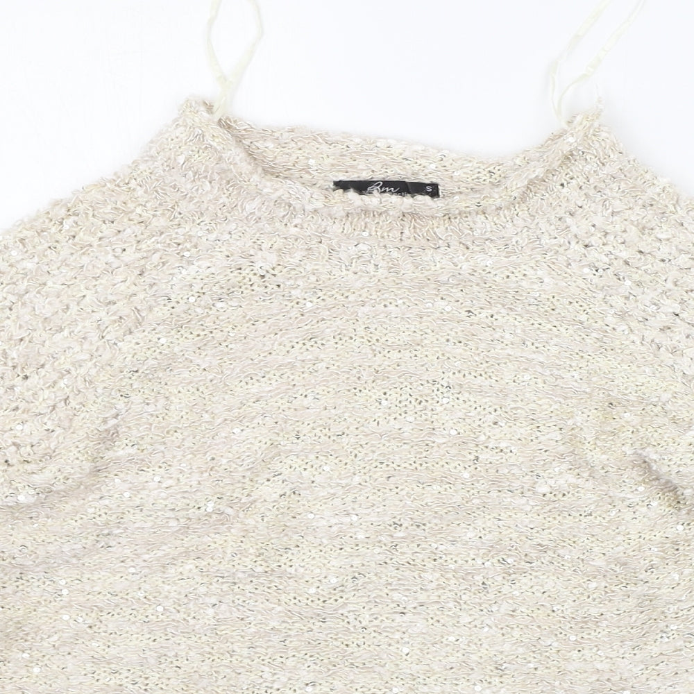 BM Womens Beige   Pullover Jumper Size S