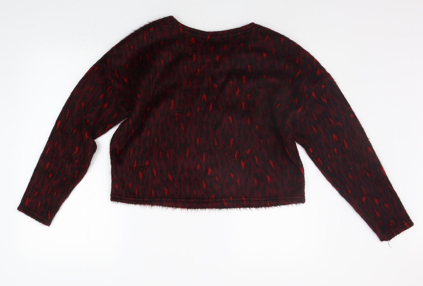 New Look Womens Red Geometric  Pullover Jumper Size S