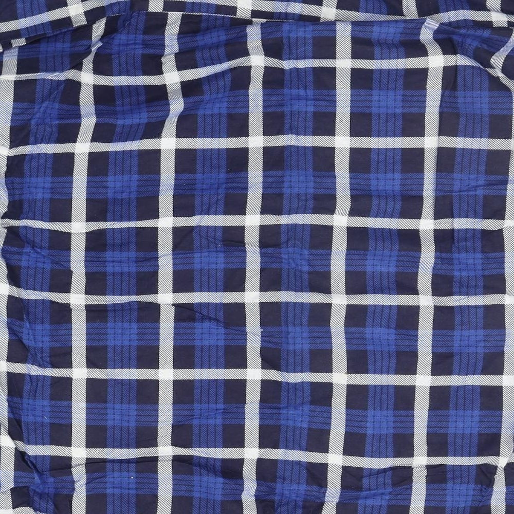 Eurostar Mens Blue Check   Button-Up Size XL