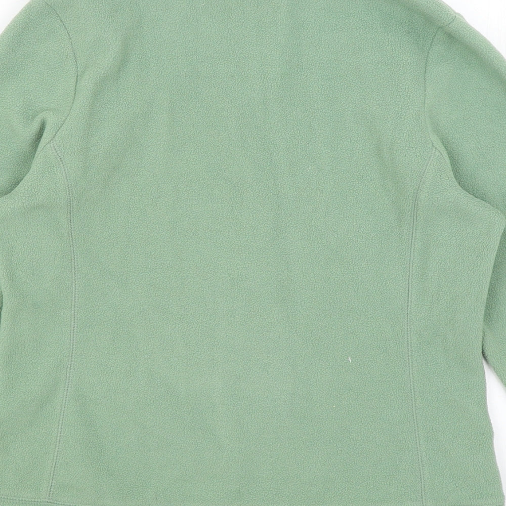 Preworn Womens Green   Full Zip Jumper Size 8