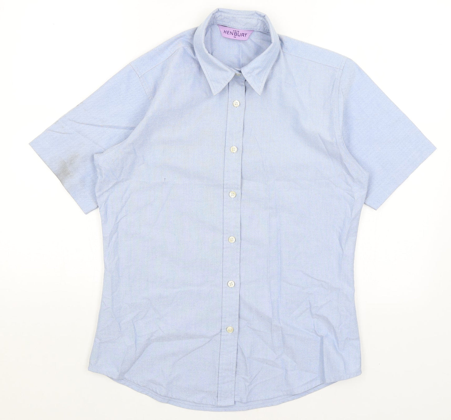 Henbury Mens Blue    Button-Up Size M