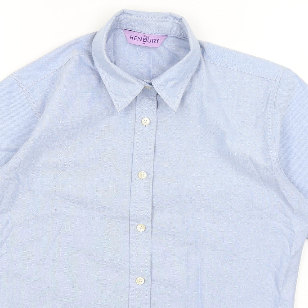 Henbury Mens Blue    Button-Up Size M