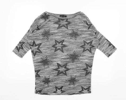 New Look Womens Green   Basic T-Shirt Size S  - Stars