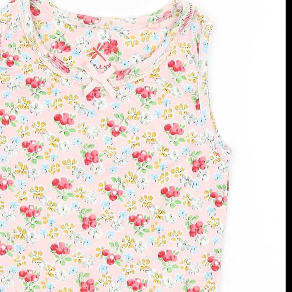 NEXT Girls Pink Floral  Basic Tank Size 3-4 Years